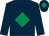Dark blue, emerald green diamond, emerald green diamond on cap (John Sayers)