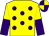 Yellow, purple spots, purple & yellow halved sleeves, yellow & purple quartered cap (Last Hope Syndicate)