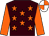 Brown, orange stars, orange sleeves, orange & white quartered cap (Jeremiah Dulohery)