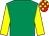 Emerald green, yellow sleeves, red & yellow check cap (Stephen Brolan)