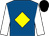 Royal blue, yellow diamond, white sleeves, black cap (Enyaboyu Syndicate)