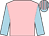 Pink, light blue sleeves, striped cap (John F Robinson)