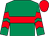 Emerald green, red hoop, chevrons on sleeves, red cap (Mr Ray Dennis)