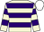 Beige, purple hoops, white cap, purple tassel (Mr G L Moore)