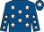 Royal blue, white stars, royal blue cap, white star (H H Sheikh Mohammed Bin Khalifa Al Tha)