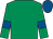Emerald green, royal blue armlets, royal blue cap (Mr P Currey)