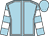 Light blue, white seams, hooped sleeves, light blue cap (Mr & Mrs J Pittam)