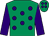 Emerald green, purple spots, sleeves and spots on cap (M 2 C Racing Partnership)