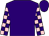 Purple, purple and pink check sleeves (Lorimer Racing)