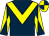 Dark blue, yellow chevron, diabolo on sleeves, quartered cap (Mr John Whyte)