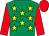 Emerald green, yellow stars, red sleeves and cap (Prostock Ltd)