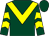 Dark green, yellow chevron, chevrons on sleeves (Stratford Bards Racing)