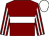 Maroon, white hoop, striped sleeves, white cap (Stonebridge Racing II)