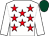 White, red stars, white sleeves, dark green cap (Mr John P Jones)