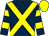 Dark blue, yellow cross belts, hooped sleeves, yellow cap (Mr Maurice Chapman)