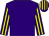 Purple, yellow striped sleeves and cap (Mr Laurence Mann)