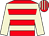 Red, beige hoops and sleeves, striped cap (Mr Paul Frank Barry)
