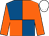 Orange & royal blue quartered, orange sleeves, white cap ()