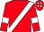 Red, white sash, armlets and spots on cap (The Cartmel Syndicate)