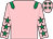 Pink, emerald green epaulets, pink sleeves, emerald green stars, pink cap, emerald green stars (Mr Paul Tonks)