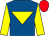 Royal blue, yellow inverted triangle and sleeves, red cap (Mr M D Jones)