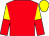 Red, yellow halved sleeves, yellow cap (Mrs Lucy Lynch)