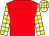 Red, white and yellow check sleeves and cap (W M Lidsey & H Candy)