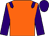 Orange, purple epaulets, sleeves and cap (Mr Arjun Waney)