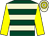 Dark green, beige hoops, yellow sleeves, beige and yellow hooped cap (Mrs Patricia Sinclair)