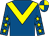 Royal blue, yellow chevron, royal blue sleeves, yellow stars, quartered cap (Katie Hughes,julie McCarlie,sheila Whi)
