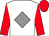 White, grey diamond, red sleeves and cap (Mr Richard Page)