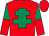 Red, emerald green cross of lorraine, emerald green and red halved sleeves (The End-r-ways Partnership & Partners)