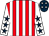 Red and white stripes, white sleeves, dark blue stars, dark blue cap, white stars (Mr Peter Green)