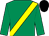 Emerald green, yellow sash, black cap (Michael C Griffin)
