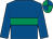 Royal blue, emerald green hoop, royal blue sleeves, quartered cap (Mrs Mary Lett & P G Fahey)