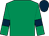 Emerald green, dark blue armlets, dark blue cap (Mr P J J Eddery)