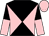 Black and pink diabolo, halved sleeves, pink cap (Mr Tim Exell)