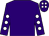 Purple, white spots on sleeves and cap (Palatinate Thoroughbred Racing Limited)