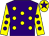 Purple, yellow spots, yellow sleeves, purple spots, yellow cap, purple star (Macable Partnership)