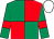 Emerald green and red (quartered), emerald green sleeves, red armlets, white cap (Edwyn Good & Bryan Beacham)