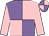 Mauve and pink (quartered), pink sleeves (Mrs J Barber)