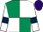Emerald green and white (quartered), white sleeves, dark blue armlets, purple cap (R Hunter, D Klein, M Hoodless)