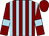 Maroon and light blue stripes, maroon sleeves, light blue armlets, maroon cap (General Sir Geoffrey Howlett)