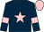 Dark blue, pink star, armlets and cap (Mr P Armour)