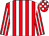 Red & white stripes, check cap (James M Barcoe)