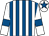 White & royal blue stripes, royal blue armlet, royal blue star on cap (Conor Lannen)