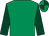 Emerald green, dark green sleeves, dark green & emerald green quartered cap (Mr Simon Munir & Mr Isaac Souede)