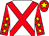 White, red cross belts, red sleeves, yellow stars, red cap, yellow star (Carmichael Humber)