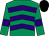 Emerald green, purple chevrons and armlets, black cap (Ken Lock Racing)