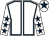 White, dark blue seams, white sleeves, dark blue stars, white cap, dark blue star (Mr Mark Muddiman)
